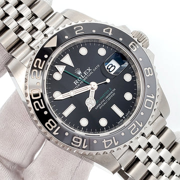2024 Rolex GMT Master II Black Gray Bruce Wayne Jubilee Steel 40mm Watch 126710GRNR Box Papers