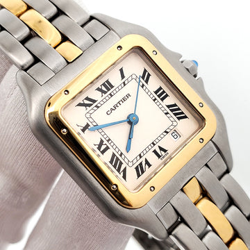 2008 Cartier Panthère Date 26mm Roman Dial Yellow Gold/Steel Quartz Lady Watch 183949 W25028B6 Box Papers