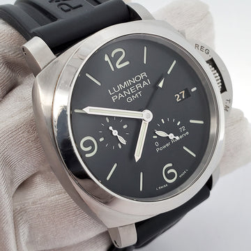 Panerai Luminor 1950 3 Days GMT Power Reserve 44mm Stainless Steel Watch PAM00321 Box Papers