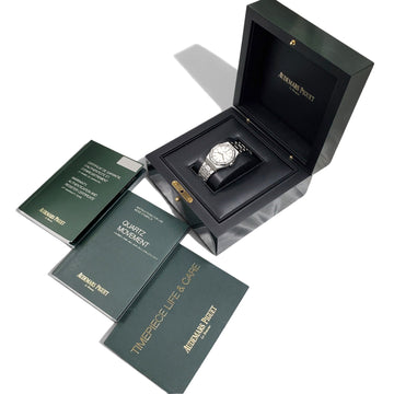 2013 Audemars Piguet Lady Royal Oak Diamond Bezel Silver Dial Steel Quartz 33mm Watch Box Papers 67651ST