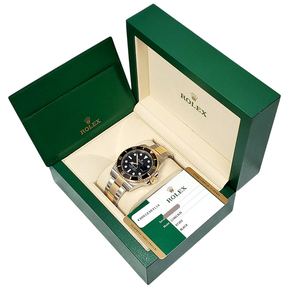 Rolex Submariner 2-Tone Gold/Steel Black Dial Watch | 116613LN