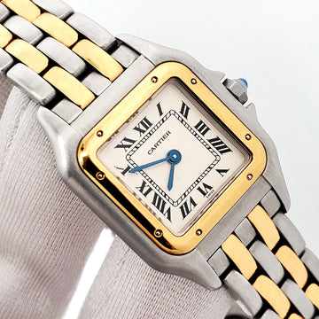 Cartier Panthère Roman Dial Yellow Gold/Steel Quartz 22x30mm Watch W25029B6
