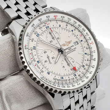 Breitling Navitimer World 46mm Chronograph GMT Steel Watch A24322
