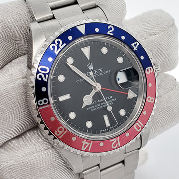 Rolex GMT-Master 40mm Pepsi Bezel Stainless Steel Oyster Watch 16700