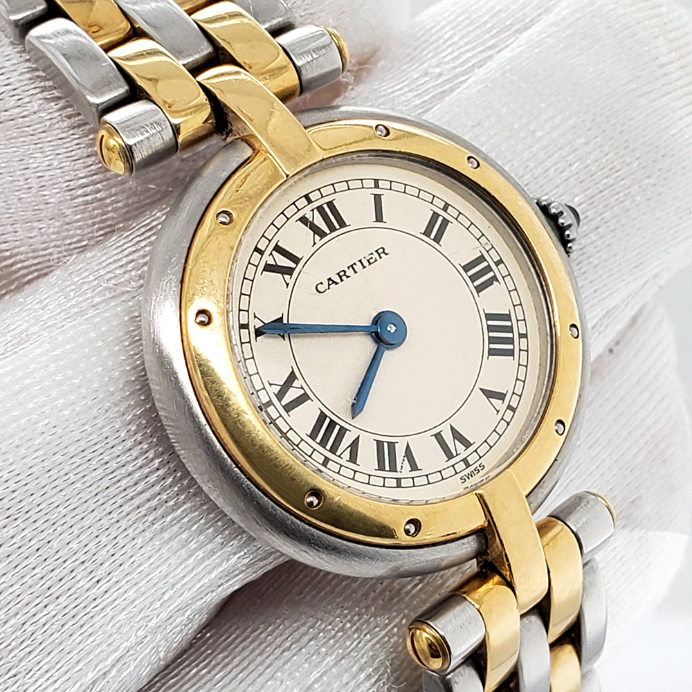 Cartier Panthere Vendome 23mm 1057920 Gold Steel Cream Dial Ladies Qua