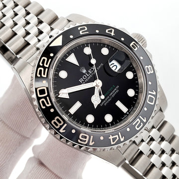 2025 Unworn w/Stickers Rolex GMT Master II Bruce Wayne Black Gray Jubilee Steel 40mm Watch 126710GRNR Box Papers