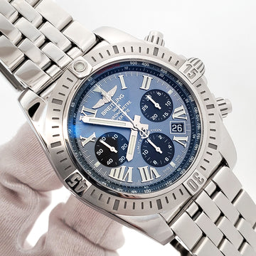 Breitling Japan Limited Edition Chronomat 44 Airbourne Mother of Pearl Dial Steel Mens Watch AB0115 Box Papers