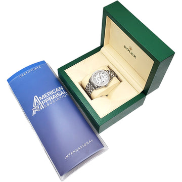 Rolex Datejust 36MM White Roman Dial Steel Jubilee Watch with 1.85CT Custom Diamond Bezel 116200