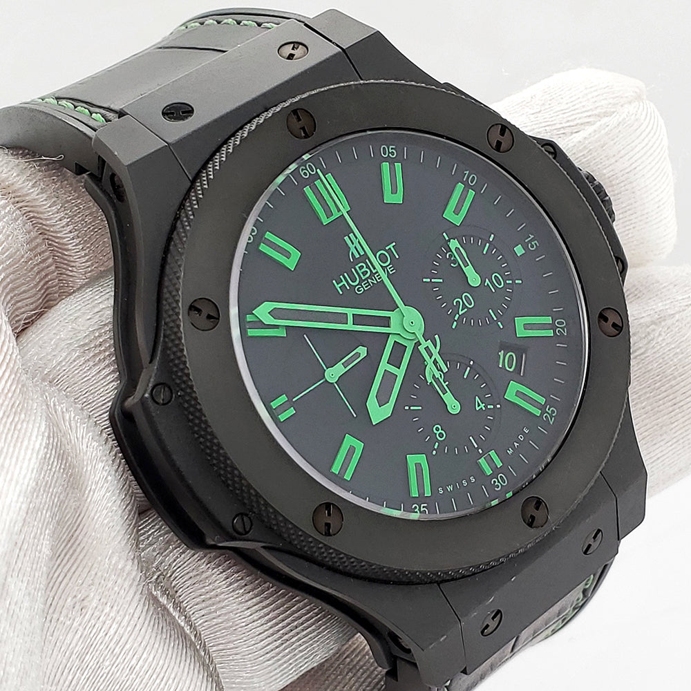 Hublot Big Bang Chronograph 44mm Green Limited Edition Black Ceramic W