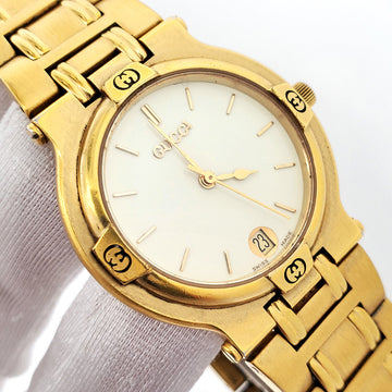 GUCCI 9200M Gold-tone Quartz Cream Dial  32mm Steel Watch
