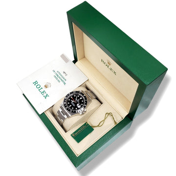 2002 Rolex GMT-Master II 40mm Black Dial/Bezel Steel Oyster Watch 16710 Box/Papers/Tag