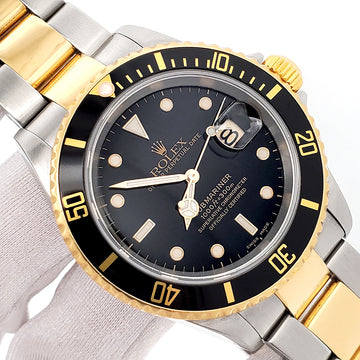 Rolex Submariner Date 16613 T Yellow Gold/Steel Black Dial 40mm Watch