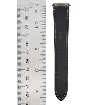 OEM Cartier Santos Quick Release Brown Leather Strap 21mm with Deployment Buckle KDAALABK