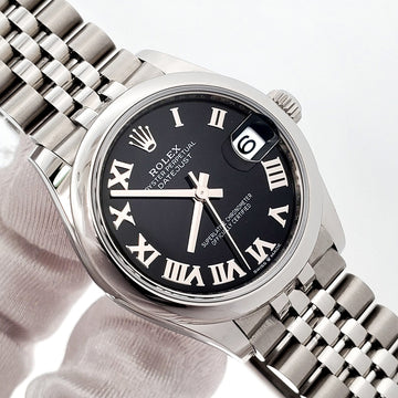 2025 Rolex Datejust 278240 Black Roman Dial Steel Jubilee 31mm Watch Box Papers
