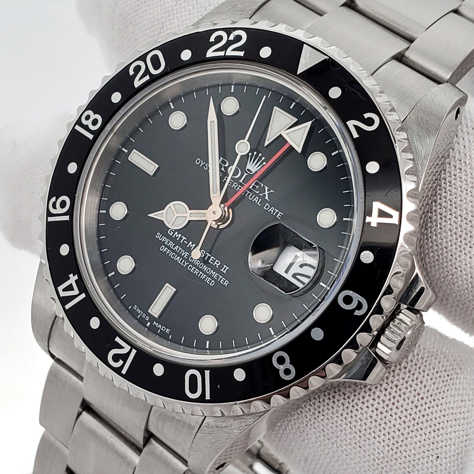 Rolex GMT-Master II 40mm Black Dial/Bezel Steel Watch 16710