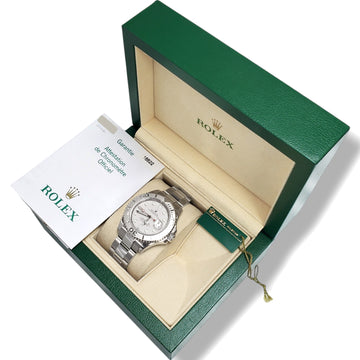 2003 Rolex Yacht-Master Platinum Bezel Steel 40mm Watch 16622 Box/Papers/Tag