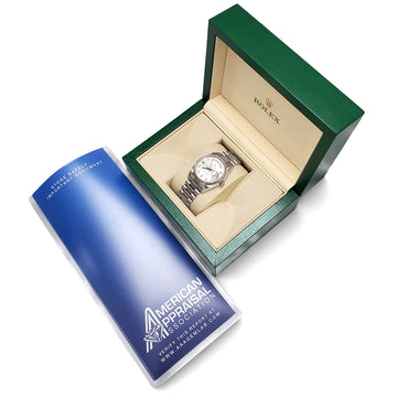 Rolex President Day-Date 18239 Factory Diamond Dial Double-Quick White Gold 36mm Watch Box/Appraisal 1995