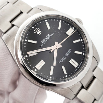 2023 Rolex Oyster Perpetual 41mm 124300 Black Index Dial Steel Watch Box Papers