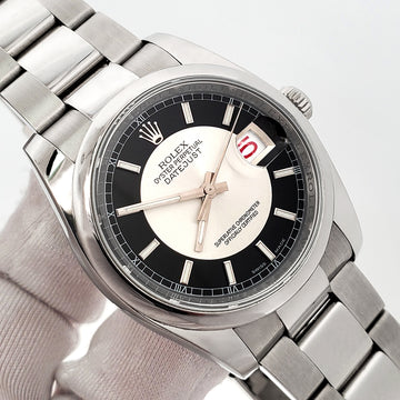 2008 Rolex Datejust Black Tuxedo Dial 36mm 116200 Steel Oyster Watch