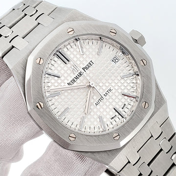 Audemars Piguet Royal Oak 37mm Silver Dial Steel Watch 15450ST.OO.1256ST.01 Box Papers