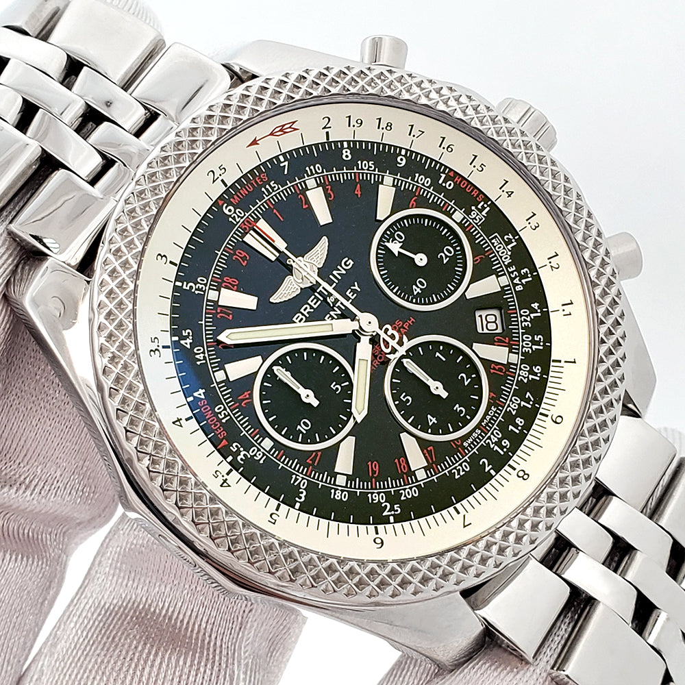 Breitling Bentley Motors Special Edition Steel Mens 49mm Watch A25364