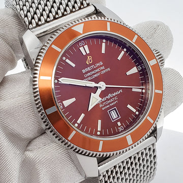 Breitling SuperOcean Heritage 46mm Brown Dial Bronze Bezel Stainless Steel Watch A17320