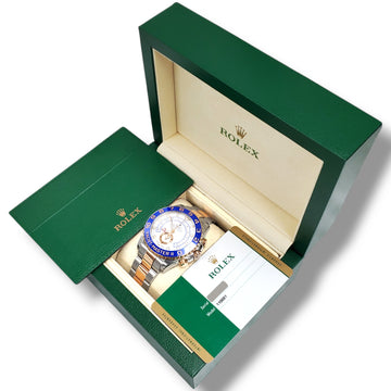 2017 Rolex Yacht-Master II 116681 White Dial Mercedes Hands Rose Gold/Steel 44mm Watch Box/Papers