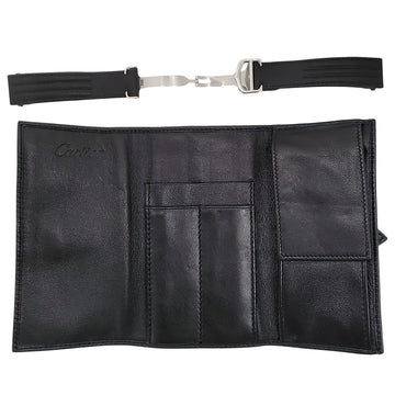 OEM Cartier Roadster Leather Strap for Chronograph XL W62019X6 2618 with Pouch/Holder