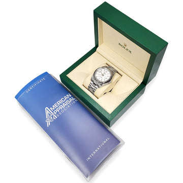 Rolex Datejust II 116334 White Index Dial White Gold Fluted Bezel Steel 41mm Watch Box/Apr