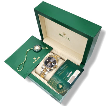 2021 Rolex Datejust 41 126333 Wimbledon Slate Dial Yellow Gold/Steel Oyster Watch Box Papers