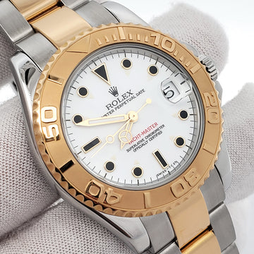 Rolex Yacht-Master Midsize 35mm White 2-tone Yellow Gold/Steel Watch 68623