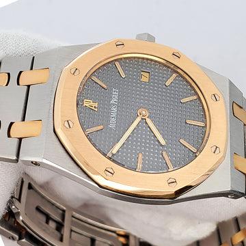 Audemars Piguet Royal Oak 33mm Grey Tapisserie 2-tone Yellow Gold/Steel Quartz Watch SA56175