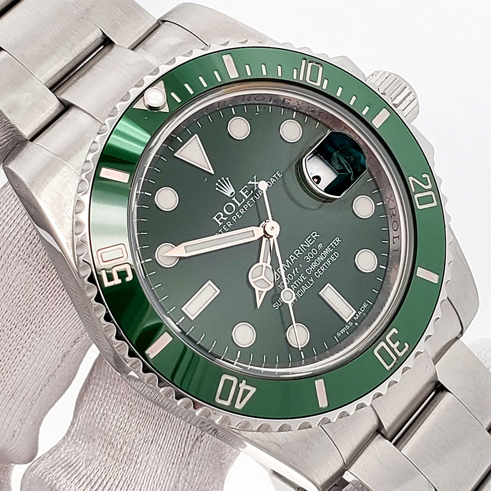 2018 Rolex Submariner "Hulk" Green 40mm Steel Watch 116610LV Box Papers