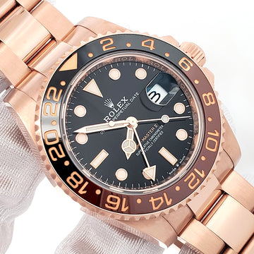 2022 Rolex GMT-Master II Rootbeer 126715CHNR Rose Gold Oyster Watch Box Papers
