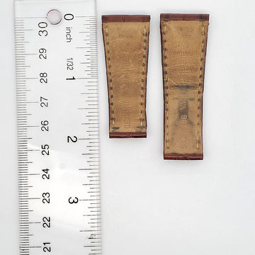 ROLEX DAYTONA CROCODILE Genuine Authentic Brown Leather Band Strap