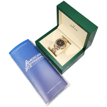 Rolex Cosmograph Daytona Black Index 2-Tone Yellow Gold/Steel 40mm Watch 116523 Box/Apr