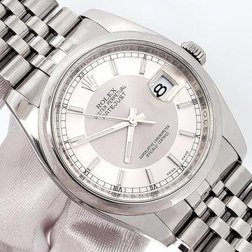 Rolex Datejust Silver Tuxedo Dial 36mm 116200 Steel Jubilee Watch Box/Apr