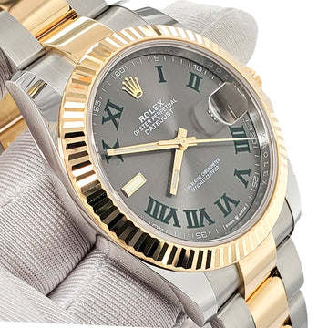 Rolex Datejust 41 Wimbledon Slate Dial 126333 Yellow Gold/Steel Oyster Watch 2022 Box Papers