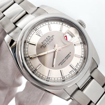 Rolex Datejust Silver Tuxedo Dial 116200 Steel Oyster 36mm Watch