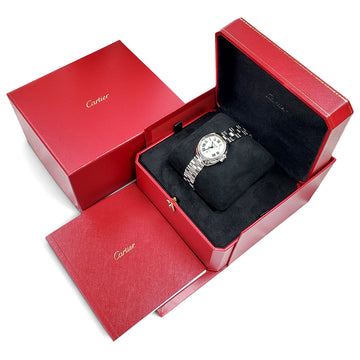2019 Cartier Clé Silver Roman Dial Steel Ladies 31mm Watch 3867 WSCL0005 Box Papers