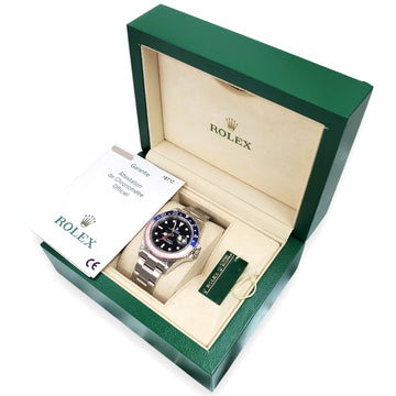 2006 Rolex GMT-Master II Rare Error Dial Pepsi Blue/Red Bezel Steel 40mm Watch 16710 Box/Papers/Tag