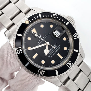 Rolex Submariner Date Black Tritium Dial 40mm Steel Oyster Watch 16610