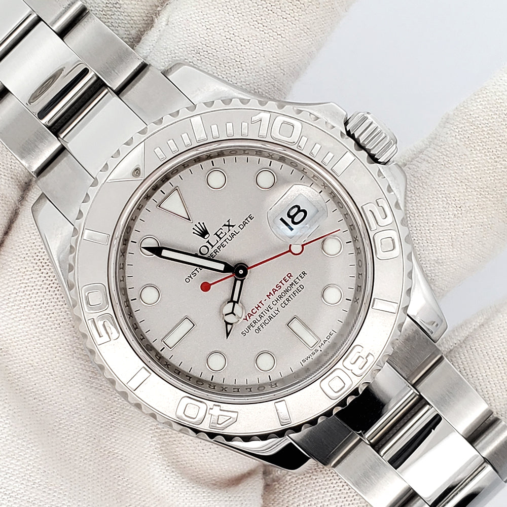 Rolex Yacht-Master 40mm Platinum Bezel Steel Watch, Ref 16622