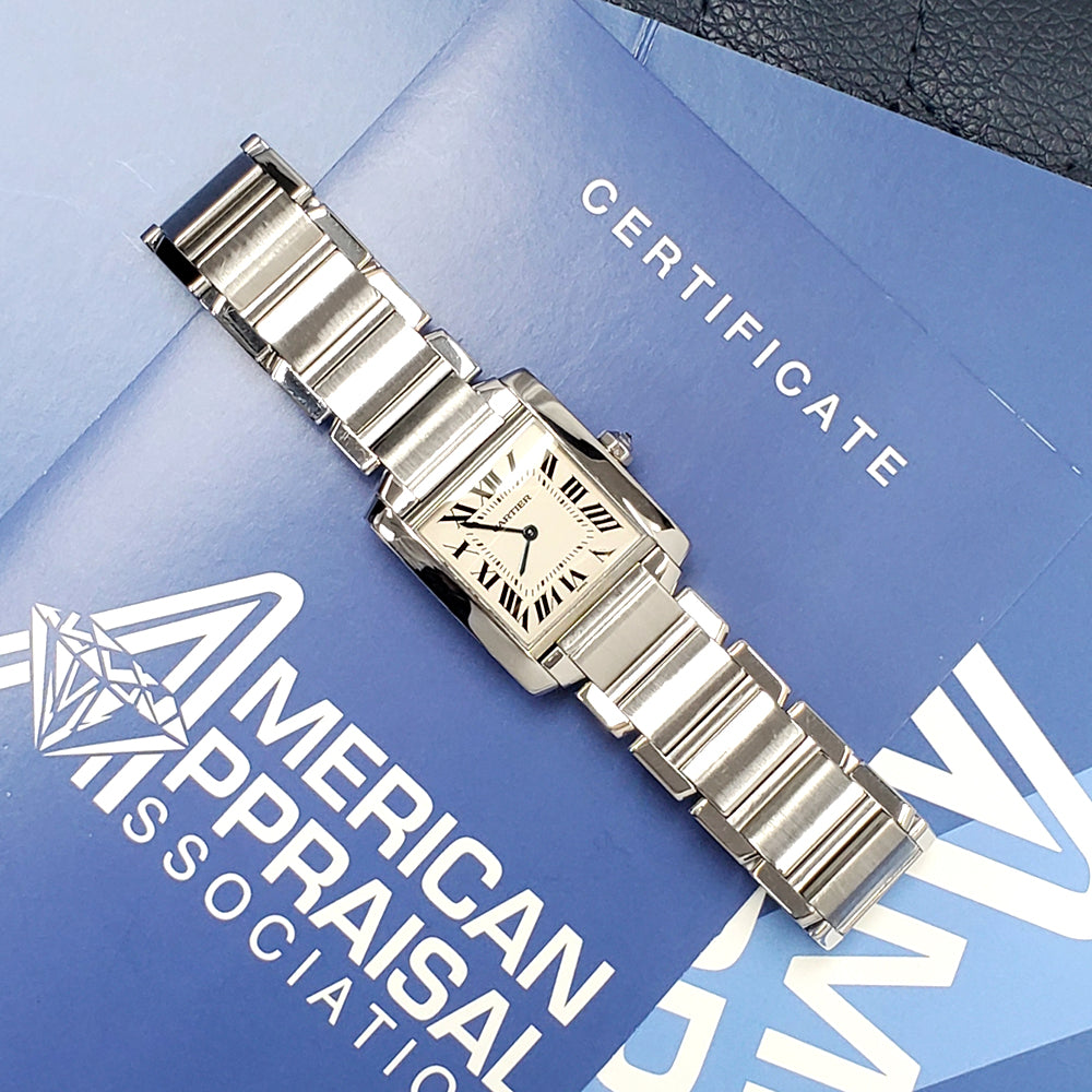 Cartier Tank Française 25mm Off-white Roman Dial Watch | 2301