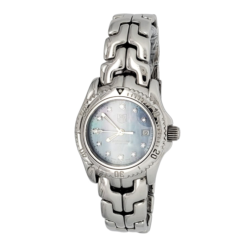 Tag Heuer Link Lady 31mm Blue Mother Of Pearl Diamond Dial Quartz Stee