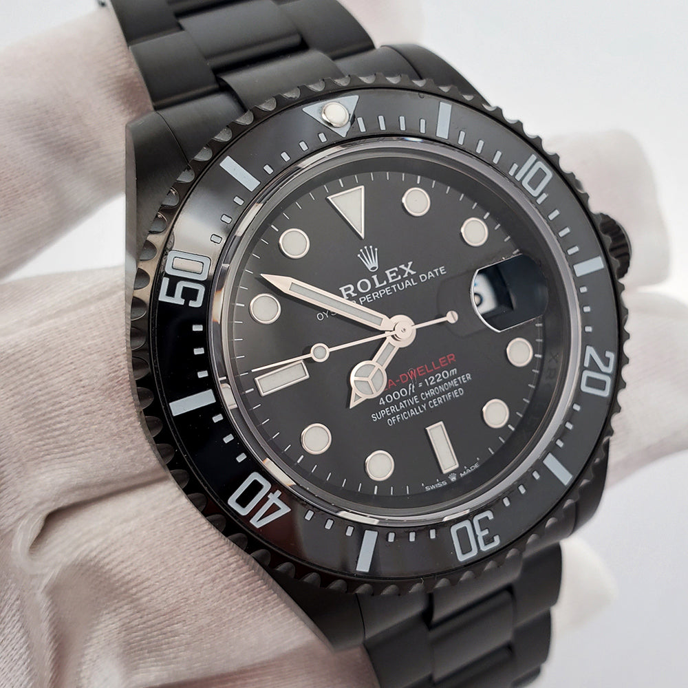 Rolex Sea-Dweller 43mm 126600 Red Line Black Dial 50th Anniversary Black PVD Watch Box Papers