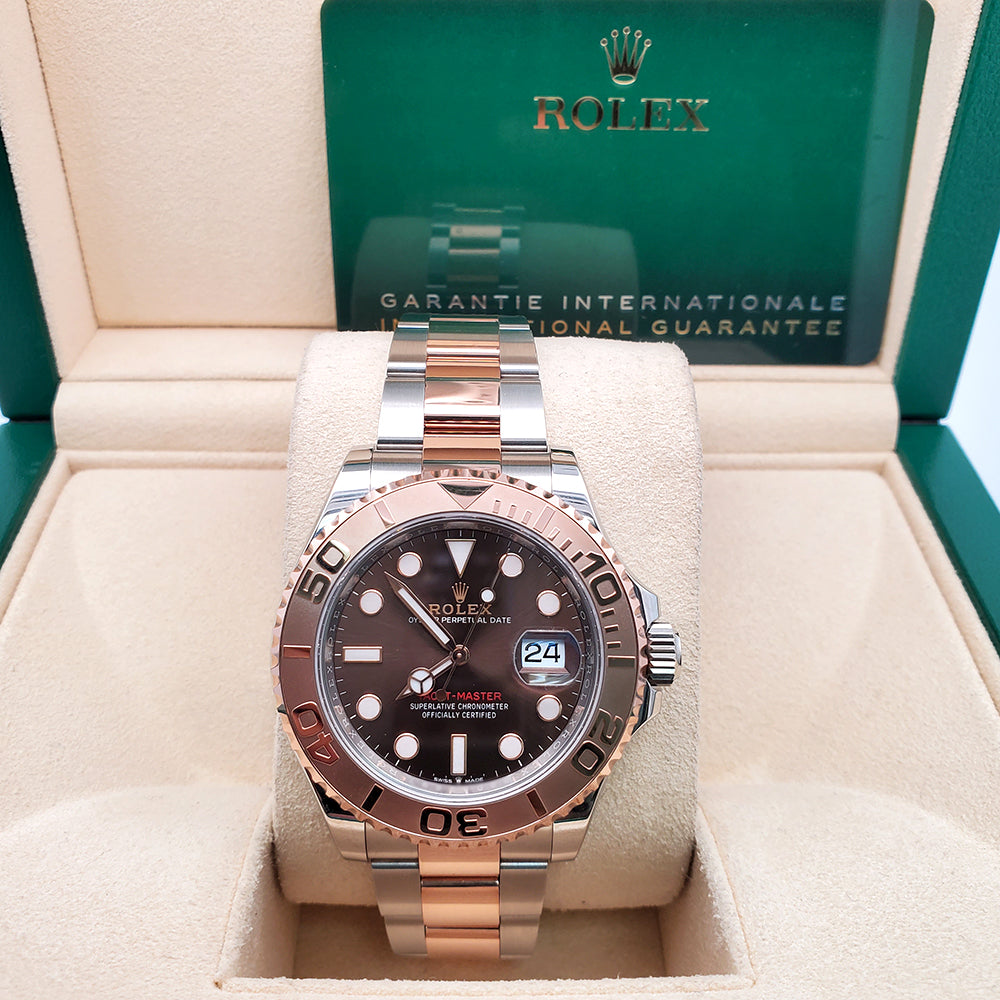 Rolex Yacht-Master 40 126621 Chocolate Dial Everose Gold and Steel Watch 2023 Box Papers