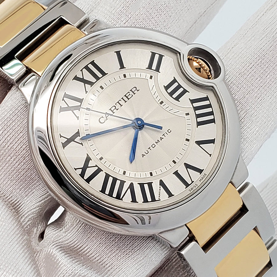 Cartier Ballon Bleu 36mm 2-tone Yellow Gold/Steel Watch 3284 W2BB0012 Booklet