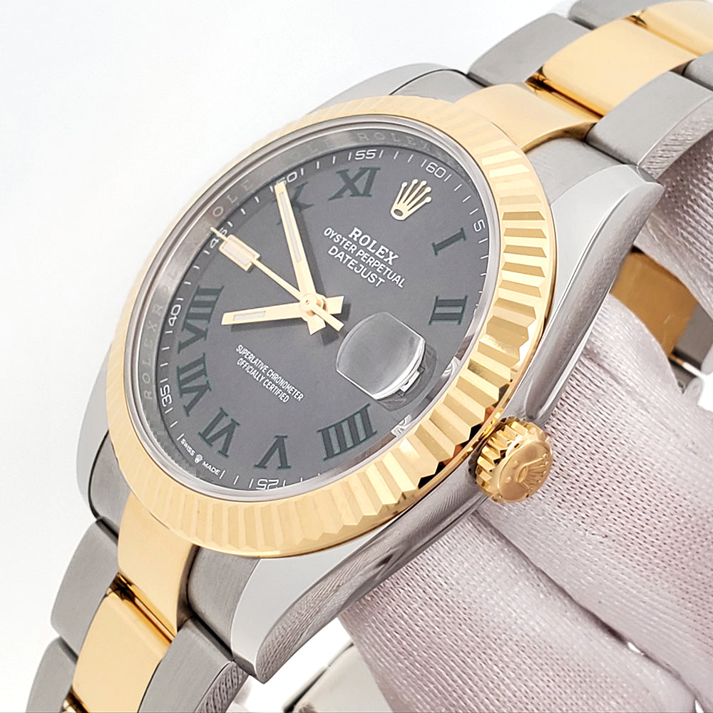 2023 Rolex Datejust 41 126333 Wimbledon Slate Dial Yellow Gold/Steel Oyster Watch Box/Papers/Tag