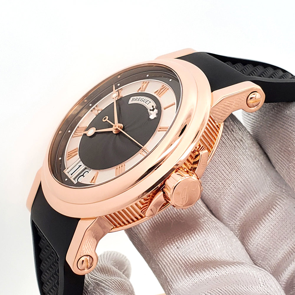 Mint Breguet Marine Rose Gold Big Date 39mm Watch 5817BR/Z2/5V8 with Appraisal